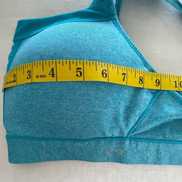 C9 Champion Sports Bra Size See Photos Turquoise Racerback Adjustable Straps - Picture 3 of 7
